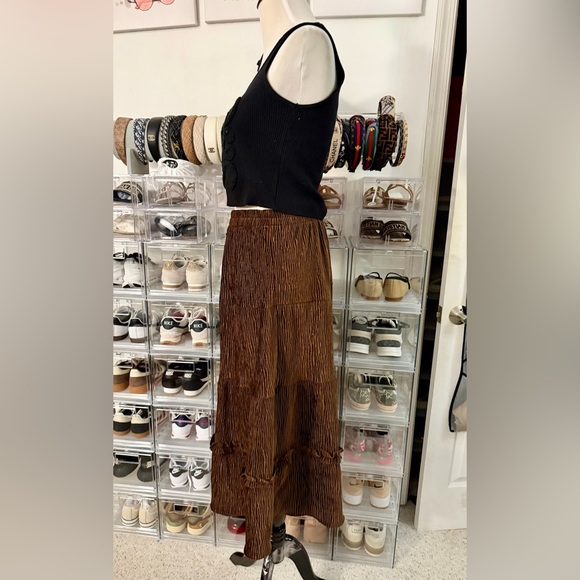 🌷Brand New Rich Brown Tiered Maxi Skirt - Picture 4 of 5